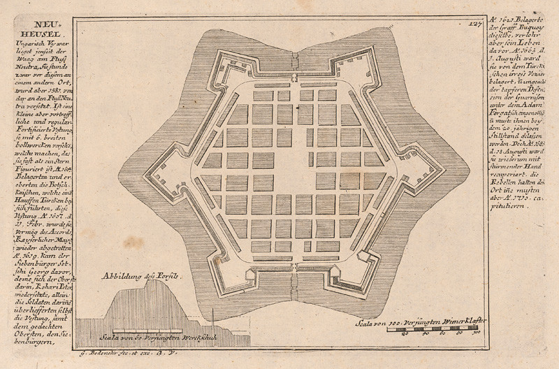 Gabriel Bodenehr st. - Fortifikačný plán Nových Zámkov, 1720–1750, Slovenská národná galéria