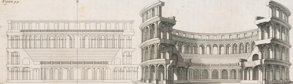 Andrea Pozzo, Giacomo Böemo Komarek - Fig.44. - Amfiteáter alebo koloseum, 1700