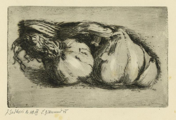 František Zikmund – Zátiší s česnekem