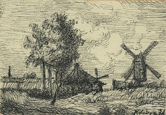 Zdeňka Kalašová – Krajina s větrným mlýnem 