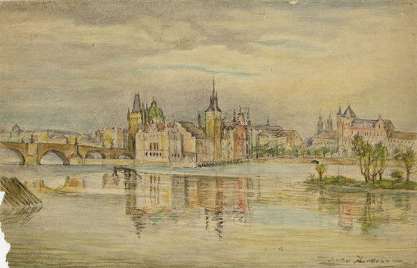 Zdeňka Kalašová – Pohled od Odkolkových mlýnů 