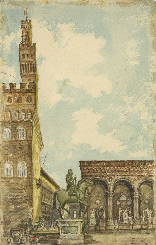 Zdeňka Kalašová – Florencie - Piazza della Signoria