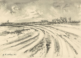 Josef Fafek-Solan – Podzim v polích 