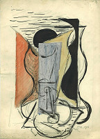 Otakar Nejedlý – Zátiší s modrou sklenicí 