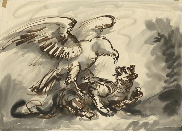 Antonín Procházka – Zápas tygra s orlem