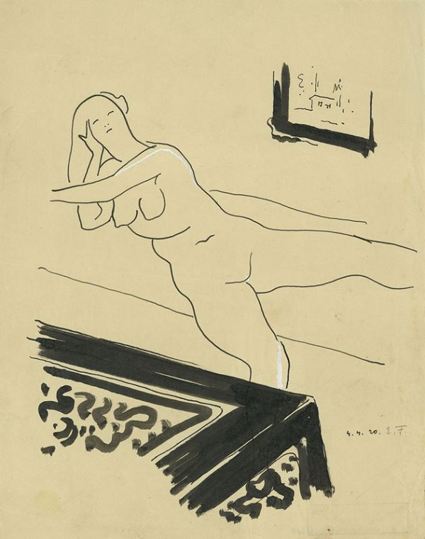 Emanuel Frinta – Ležící žena 