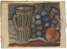 Jan Benda – Zátiší se džbánkem a broskví 