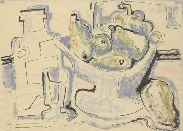 Jan Benda – Zátiší s mísou ovoce 