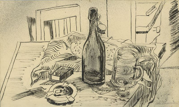 Jan Benda – Zátiší s lahví od sodovky 