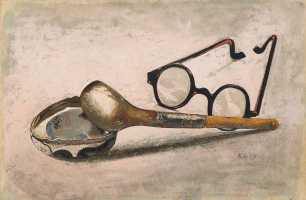František Tichý – Zátiší s dýmkou a brýlemi