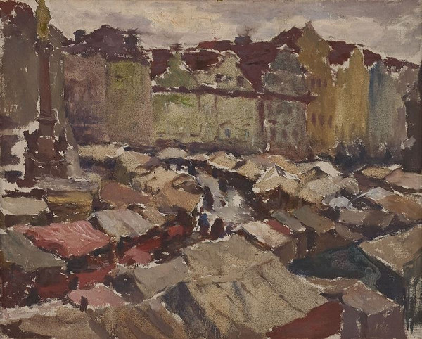 Antonín Slavíček – Mikulášský trh v Praze 