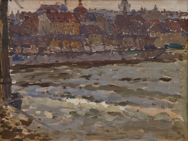 Antonín Slavíček – Pohled na František z levého břehu 