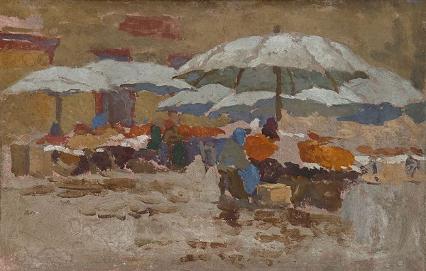 Antonín Slavíček – Trh u sv. Havla v Praze 