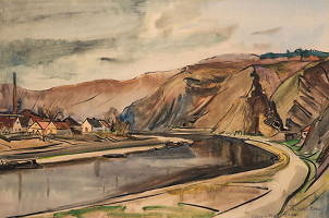 František Viktor Mokrý – Vltava u Davle 