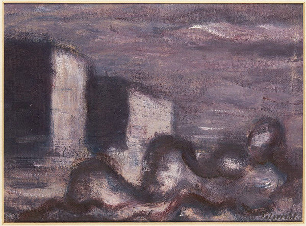 Arnošt Folprecht – Krajina s ležící postavou 