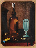 Zdeněk Tůma – Zátiší s lahví a sklenicí 