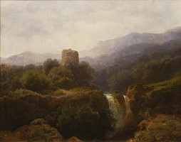 August Bedřich Piepenhagen – Krajina s hradem 