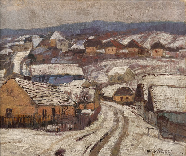 Alois Kalvoda – Vesnička v zimě