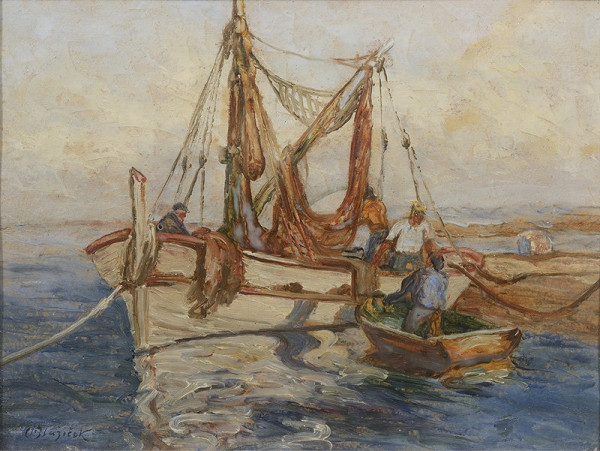 Oldřich Blažíček – Loďka na moři