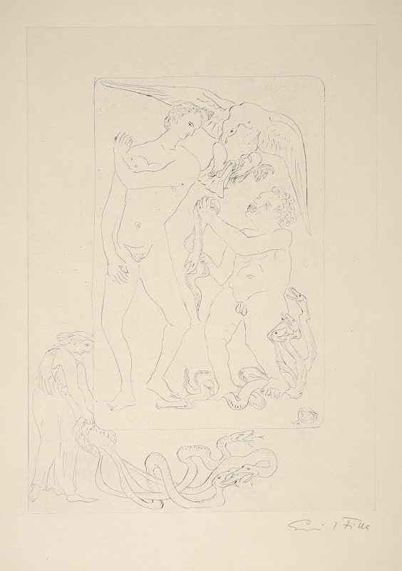 Emil Filla – Mladý Herakles zabil hady, které na něho poslala Héra 