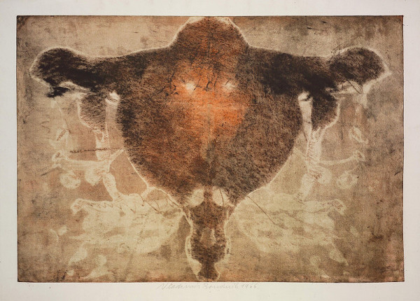 Vladimír Boudník – Z cyklu Variace na Rorschachův test (Rejnok, Milá Teklo, pamatuješ na ten potok?) 