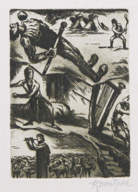 Jan Konůpek – Ilustrace ke knize Hebrejské melodie (A. Spire)
