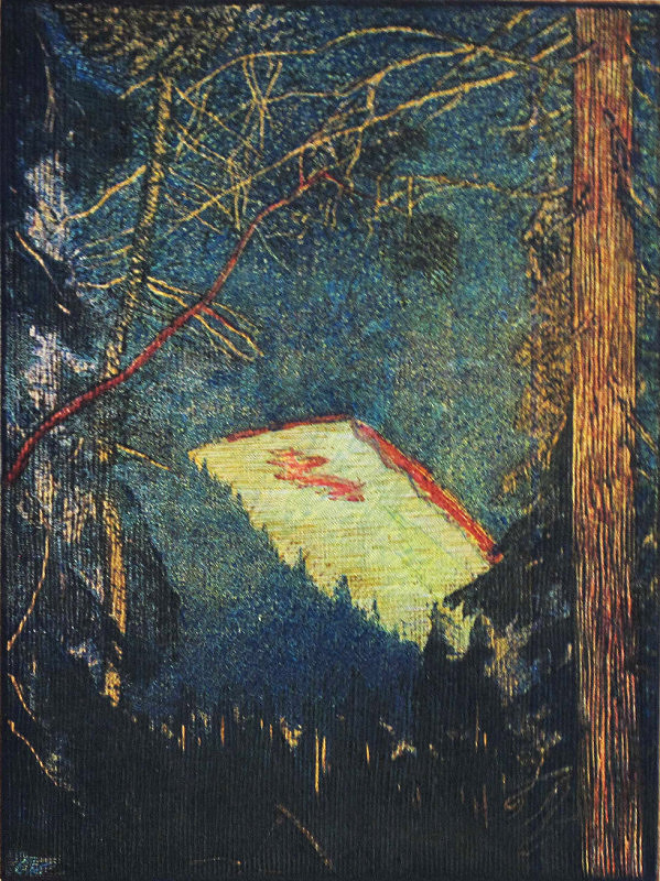 Josef Váchal – Jezero Zakr z Plesné hory na Šumavě 