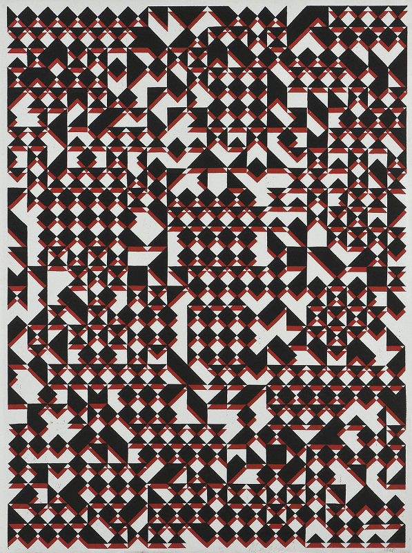 Zdeněk Sýkora – Trojitá červeno-černo-bílá struktura 