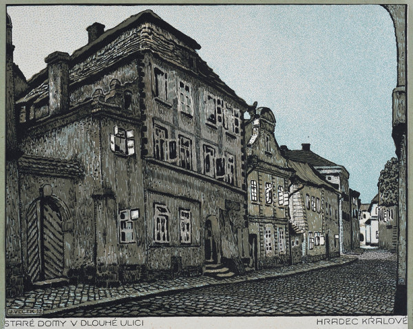 Jindra Vlček – Staré domy v Dlouhé ulici (z alba Hradec Králové)