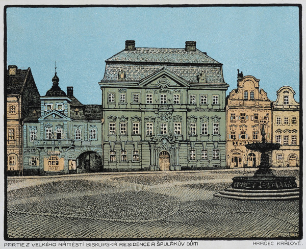 Jindra Vlček – Biskupská rezidence a dům U Špuláků (z alba Hradec Králové) 