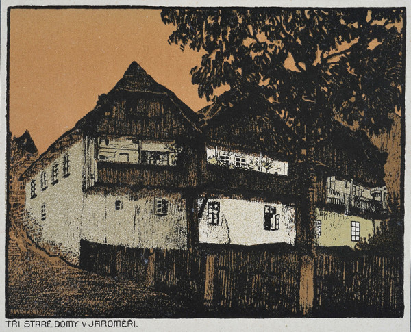 Jindra Vlček – Staré domy v Jaroměři (z alba Hradec Králové a okolí) 