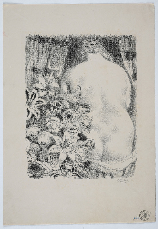 Max Švabinský – Akt sedící ženy zezadu 