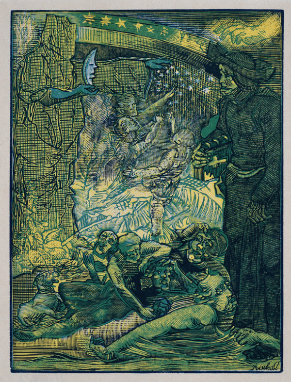 Josef Váchal – Jarní noc (z cyklu Ruce) 