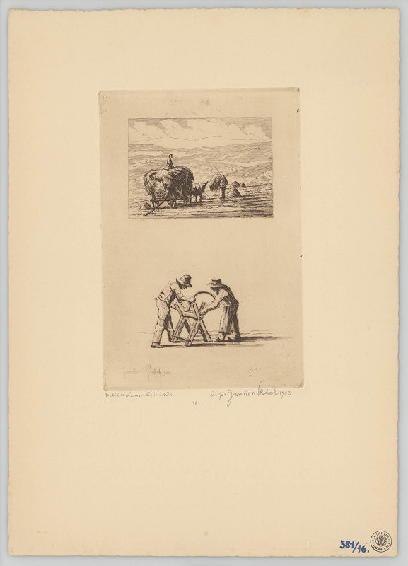 Jaroslav Skrbek – Nakládání sena. Řezání dříví. 