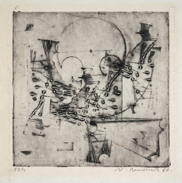 Vladimír Boudník – Bez názvu (Lebka) 