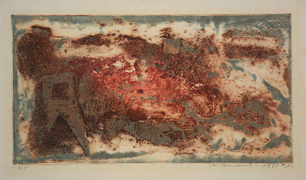 Vladimír Boudník – Bez názvu (Ezopovy bajky, Biskupská čepice) 