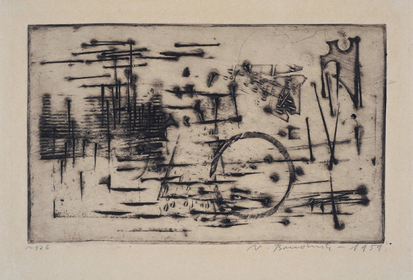 Vladimír Boudník – Stopy materiálů (nástrojů) 