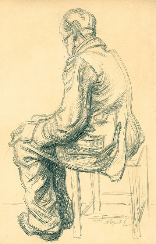 Karel Myslbek – Sedící muž