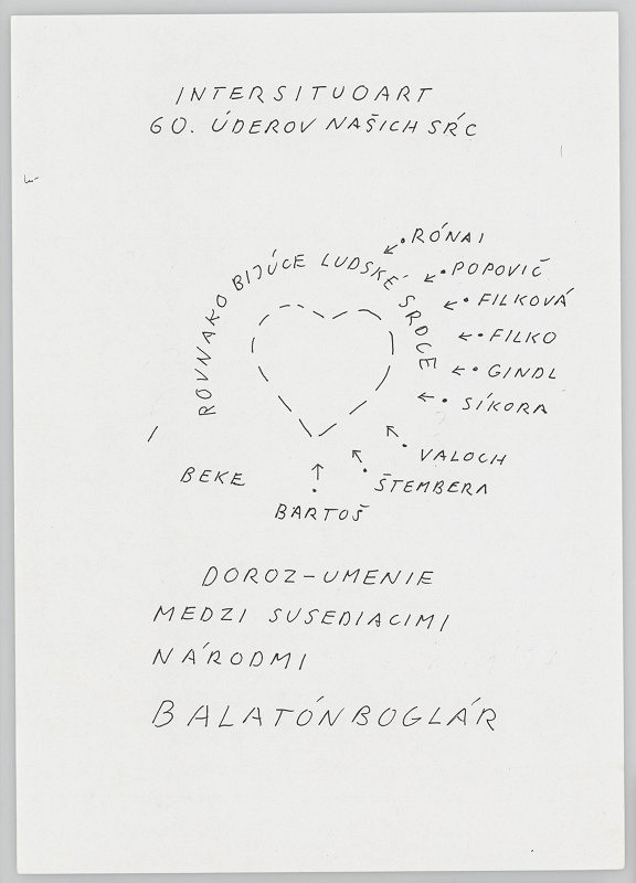 Peter Bartoš – Intersituoart (Ludské srdce), Balatonboglár 26. – 27. 8. 1972 