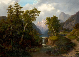 František Skála – Horská krajina s jezerem 