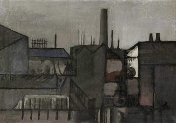 František Gross – Krajina s komínem 