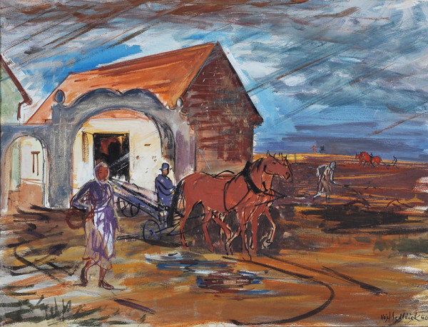 Vojtěch Sedláček – Před statkem 