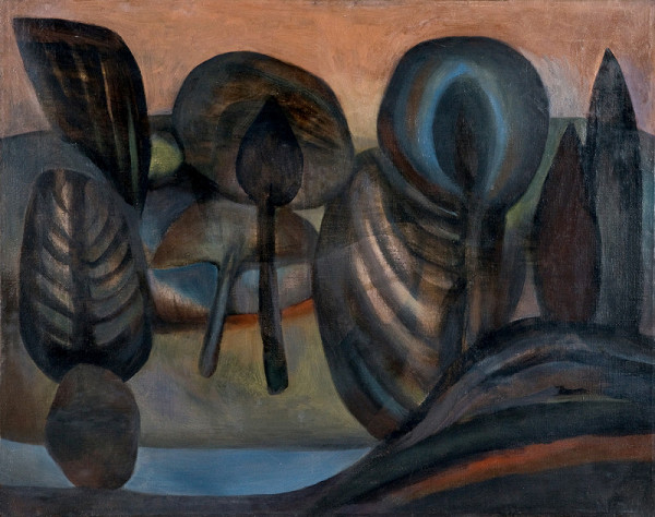 Robert Piesen – Krajina s modrým stromem 