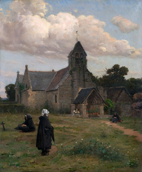 Václav Brožík – Zvonice ve Vilamé v Bretani (Krajina v Normandii) 