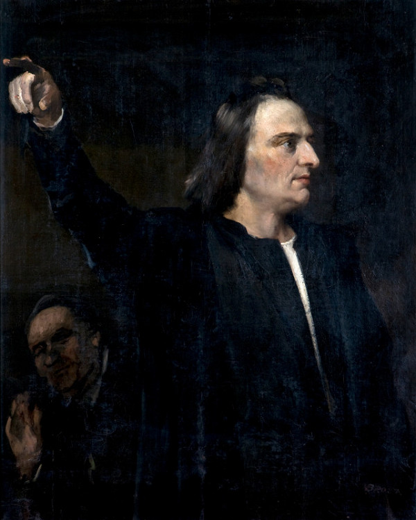 Václav Brožík – Studie Kryštofa Kolumba k obrazu Kryštof Kolumbus na dvoře španělském roku 1492 (Kryštof Kolumbus-studie)