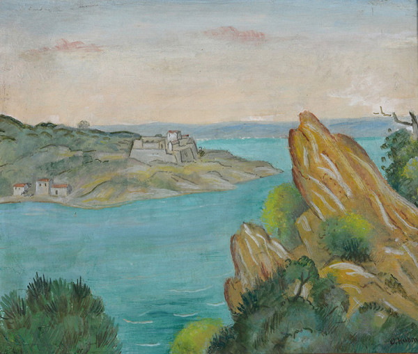 Otakar Kubín – Pohled na ostrov Port-Cros u Toulonu 
