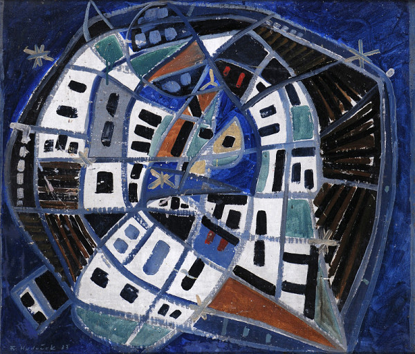 František Hudeček – Vesnice v noci 