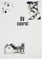 Jiří Kovanda – Bez názvu (list katalogu výstavy Na bidýlku – originál) 