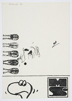 Jiří Kovanda – Bez názvu (list katalogu výstavy Na bidýlku – originál) 