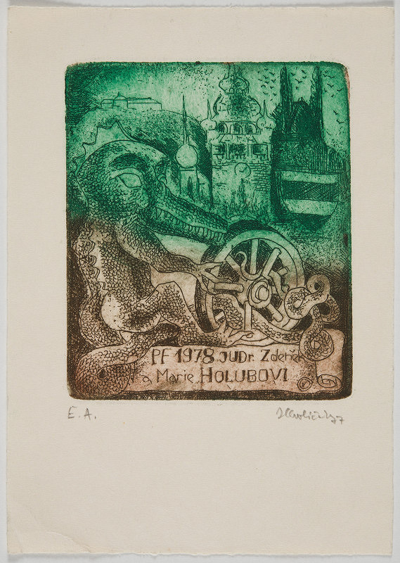 Jiří Havlíček – Novoročenka: PF 1978 Zdeněk a Marie Holubovi 